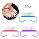 3 Pcs Portable Beauty Plastic Dust Cleaning Nail Scrubbing Manicure Nail Brush