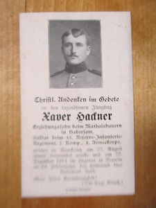 SELTENE deutsche Todeskarte Anfang 1914 1. Weltkrieg, tolles Foto, gestorben 4 Monate nach Verwunden - Bild 1 von 2