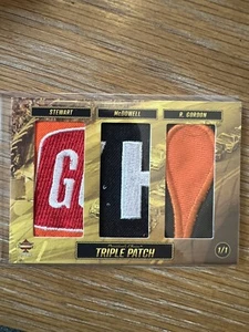 Stewart McDowell Gordon Race Used Suits Triple Patch Gold 1/1 Pres. Choice - Picture 1 of 2