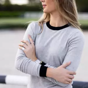 Essential Contrast Crewneck Sweater - London/Black - Picture 1 of 3
