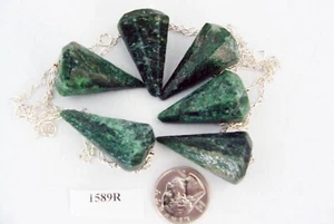 BUTW 6 Green Adventurine Faceted Divining Pendulum Healing stone 1589R - Picture 1 of 1