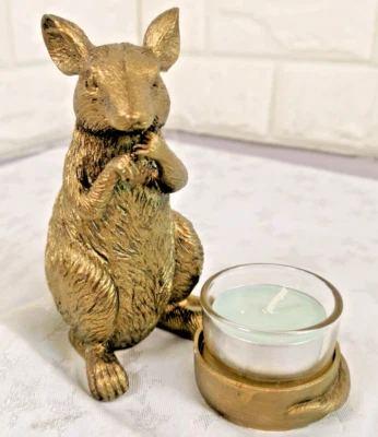 Habitat Gold Country Mouse Tealight Holder Home Decor & Scented Tealight - Image 1 of 4