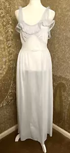 Beautiful Vintage ROGERS Women's Sheer Blue Goddess Long Nightgown Sz. 34 Small - Picture 1 of 15