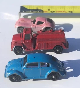 Tootsietoy Volkswagen Beetle VW BUG, Red Tanker and Sports car - Picture 1 of 5