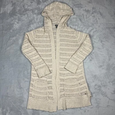 Cárdigan Abierto Eddie Bauer Mujer L Beige Bolsillos Con Capucha Ligero Boho Lagenlook Foto 1 de 4