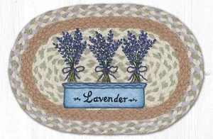 Braided Tablemats (Set/2) Lavender 10x15 inch Small Placemats Jute Floral Decor - Picture 1 of 4