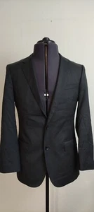 Hugo Boss Mens Blazer Jacket Super 120 Guabello Wool Grey 2 Button Size 46 36 - Picture 1 of 8