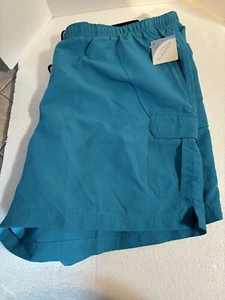 L.L. Bean Swim Trunks Mens XXL Blue Mesh Lined Elastic Waist Drawstring Pockets - Picture 1 of 8