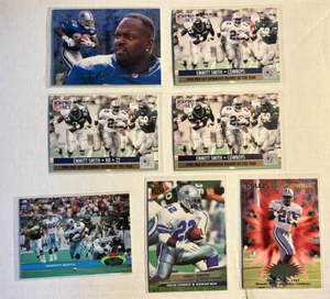 EMMITT SMITH (7) Card LOT ROOKIES INSERTS & BASE Dallas Cowboys LEGEND HOF - Picture 1 of 8