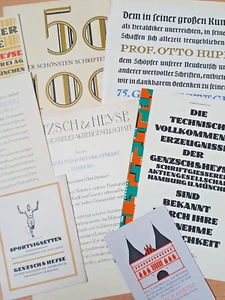 8 × Schrift Druckproben Typografie Genzsch & Heyse 1920/30er Konvolut - Bild 1 von 14
