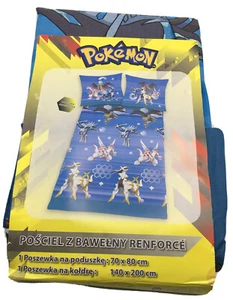 Pokémon Twin Duvet Cover + Pillowcase X 1 Sham Cotton New Blue Nintendo 2010 NEW - Picture 1 of 7