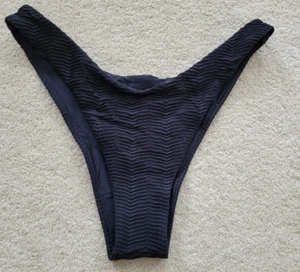NWT Luli Fama high leg brazilian bottom black hot tropics sz XS Cheeky Sexy HOT - Picture 1 of 6