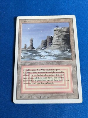 Plateau 1x MtG Revised SLIGHT PLAYED **See Pictures!** - Image 1 of 2