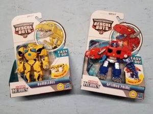Transformers RESCUE BOTS OPTIMUS PRIME Trex & Bumblebee PLAYSKOOL HEROES - NEW! - Picture 1 of 12