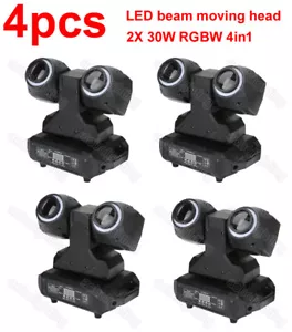 4pack 2x 30w sharpy beam moving head light 2 head beam lights DJ stage equipment - Picture 1 of 9
