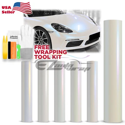 Pearl White Gloss / Matte Metallic Style Vinyl Wrap Sticker Decal Air Release - Image 1 of 4