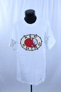 T-shirt maglietta vintage punto singolo rosso rinoceronte Malibu L pesante made USA anni 90 NY - Foto 1 di 23