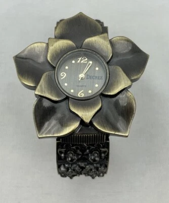Vtg Decree Bronze "Flower" Ladies Quartz Watch Needs Battery - Image 1 of 4