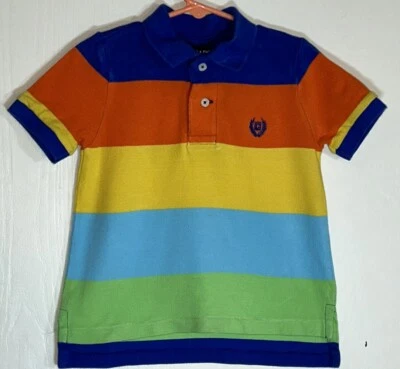 Chaps Toddler Boy 2T Top Short Sleeve Polo Bright Color Collar Embroidered Logo - Image 1 of 4