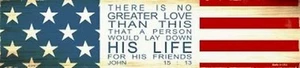 His Life John 15:13 Metal Street Sign 4" x 18" - Picture 1 of 1