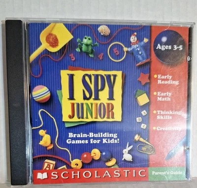 I Spy Junior Scholastic Vintage Ages 3-5 Early Reading Math - Image 1 of 3