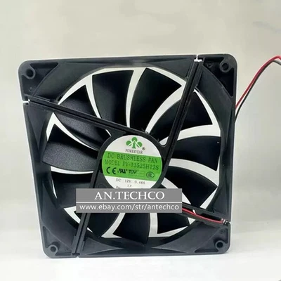 POWERYEAR PY-13525H12S DC12V 0.48A 135*135*25MM 13.5CM 2Pin Cooling Fan - Bild 1 von 2