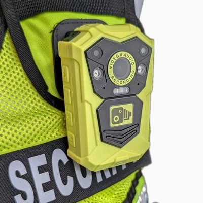 Neo Yellow Body Cam Body Worn Camera 128GB For Security Ultra HD GPS Safety - Image 1 of 4