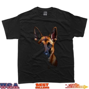 Camiseta negra belga Malinois perro Malinois cara - Imagen 1 de 2