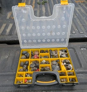 LOTE de perillas de mango de herramienta bola cuadrada triángulo madera trabajo estrella cajones - Imagen 1 de 11