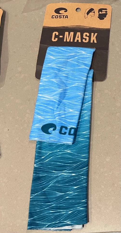 Costa Del Mar C-mask Facemask SPF PPE Case SML Cloth Microfbr Kit Swells Blu