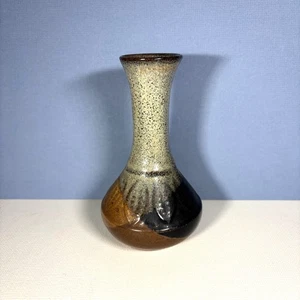 Vintage Robert Maxwell Pottery Craft Bud Vase Leaf Design Stoneware MCM 5.5" - Picture 1 of 7