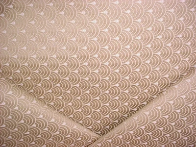 3-3/8Y KRAVET 4266 GOLD ECRU MID CENTERY MODERN CHEVRON UPHOLSTERY FABRIC - Image 1 of 4