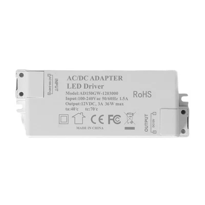 ㄧ36W LED Driver Input AC100-240V Output DC12V 3A DIY Indoor Lamp Driver - Image 1 of 4
