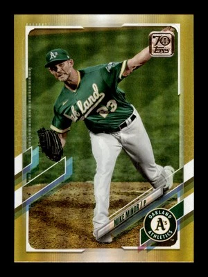 2021 Topps Gold Foil #329 Mike Minor Oakland Athletics - Image 1 of 2