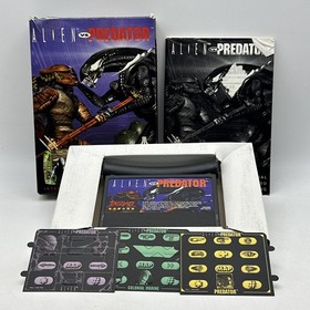 Alien vs Predator &ndash; Atari Jaguar &ndash; 1994 &ndash; In Box w/ Manual & Overlays TESTED