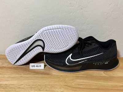 Nike Court Air Zoom Vapor 11 HC Black/White Tennis Men's 7=Wmn's 8.5 DR6966-002 - Image 1 of 4