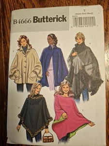 Butterick Schnittmuster B4666 Cape Poncho Damen Größe xs,s,m ungeschnitten - Bild 1 von 3