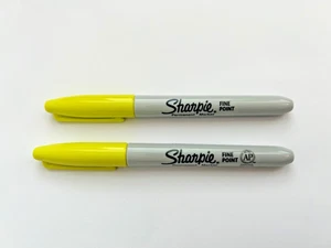 Marcatori Sharpie gialli nuovi marcatori permanenti punta fine - set di 2 - Foto 1 di 2