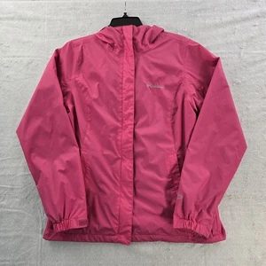 Columbia Arcadia II Jacket Womens  Medium Pink Hooded Lightweight Rain Jacket  - Picture 1 of 6