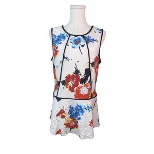 NWT Anthropologie Weston Wear Peplum shirt top sleeveless floral XL Career - Picture 1 of 7