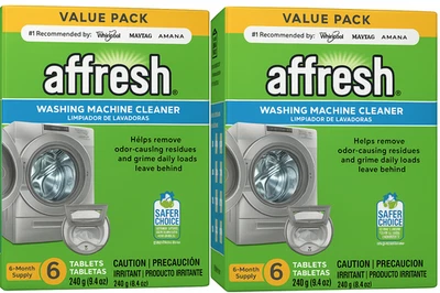 Affresh Washing Machine Cleaner, 12 Month Supply, TWO* 6 tablet boxes - Image 1 of 4