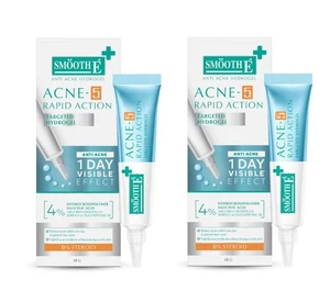 2 x Smooth E Acne-5 Rapid Action Acne Gel Clear Pimples Soothe Skin Steroid-Free - Picture 1 of 9