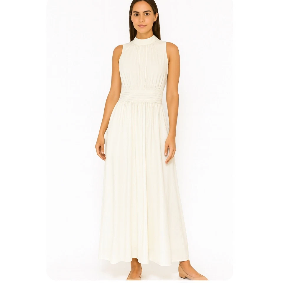 Maxi Vestido Marca Azalea Blanco LG Dama de honor Vestido de Novia Talla L Cremallera Lateral Foto 1 de 4