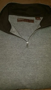 Mens Brown Perry Ellis Half Zip Sweater Size XL - Picture 1 of 3