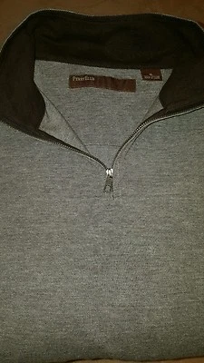 Mens Brown Perry Ellis Half Zip Sweater Size XL - Image 1 of 3