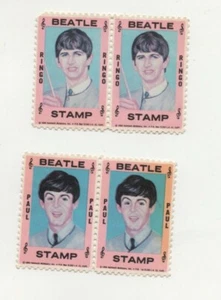 THE BEATLES - 1964 STAMPS - PAUL & RINGO 2 EACH - Picture 1 of 1