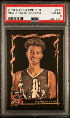 2023 Topps Allen & Ginter X Victor Wembanyama Rookie Card #271 RC PSA 8 NM MINT - Image 1 of 4