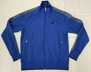 Chaqueta de pista Nike con cremallera completa para hombre talla L azul/negra - Imagen 1 de 8