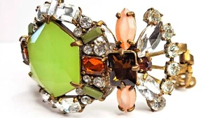 JEWELMINT Multi-Color Rhinestone Statement Bracelet - Picture 1 of 11