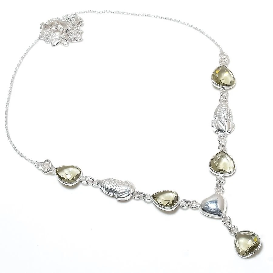 Alexandrite Gemstone Handmade 925 Sterling silver Jewelry Necklace Size 18" - Image 1 of 1